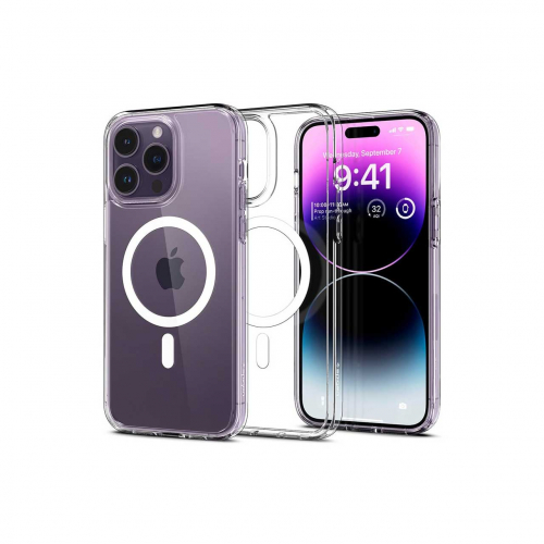 قاب قاب اسپیگن Spigen اورجینال آیفون ۱۴ پرو مکس Spigen Crystal Hybrid Mag Case iPhone 14 Pro Max