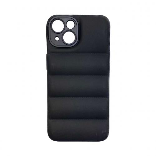 قاب گوشی ایفون 13  برند یونیک  کیس پافر دار بالشتی محافظ لنزدار iPhone 13 - مشکی