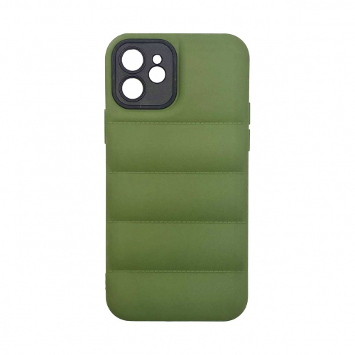 قاب گوشی ایفون 14  برند یونیک کیس پافر دار بالشتی محافظ لنزدار iPhone 12