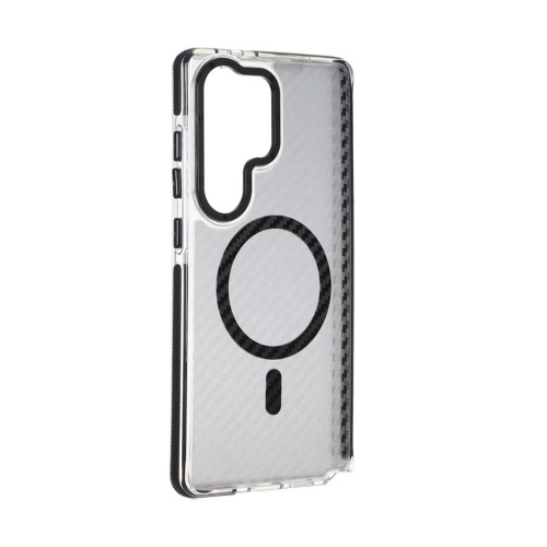 قاب گوشی سامسونگ S23 Ultra مگ سیف طرح کربن برند مجیک با لنز و دکمه متال Magic Carbon Metal Magsafe Samsung S23 Ultra