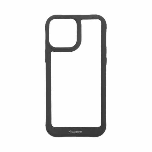 قاب آیفون 11 پرومکس اسپیگن مدل دور مشکی شفاف لنز برجسته Spigen Black TPU Clear Case IPhone 11 Pro Max