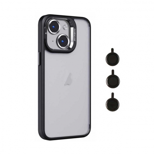قاب آیفون 12 پرو برند ایسون کیس شفاف استند شو با محافظ لنز رینگی Eason Case IPhone 12 Pro