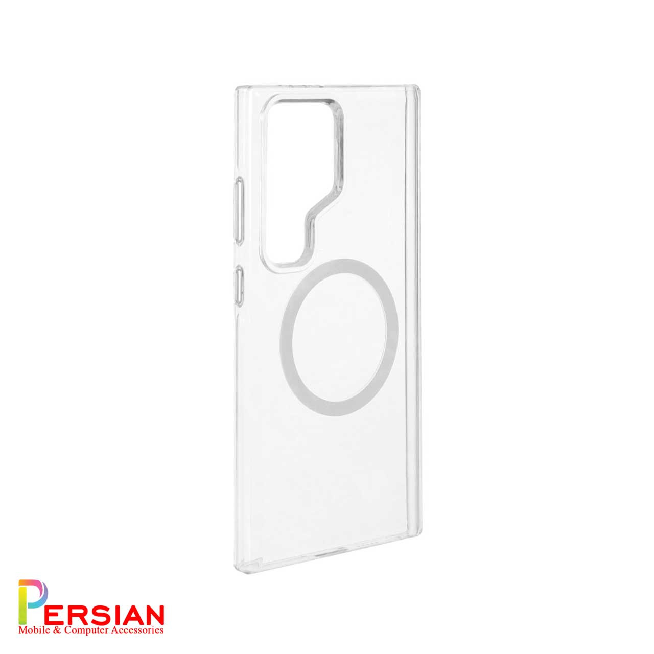 قاب گوشی سامسونگ S24 الترا تمام شفاف کریستالی با مگ سیف مدل آیرون مجیک Magic Mask Iron Magic Samsung S24 Ultra