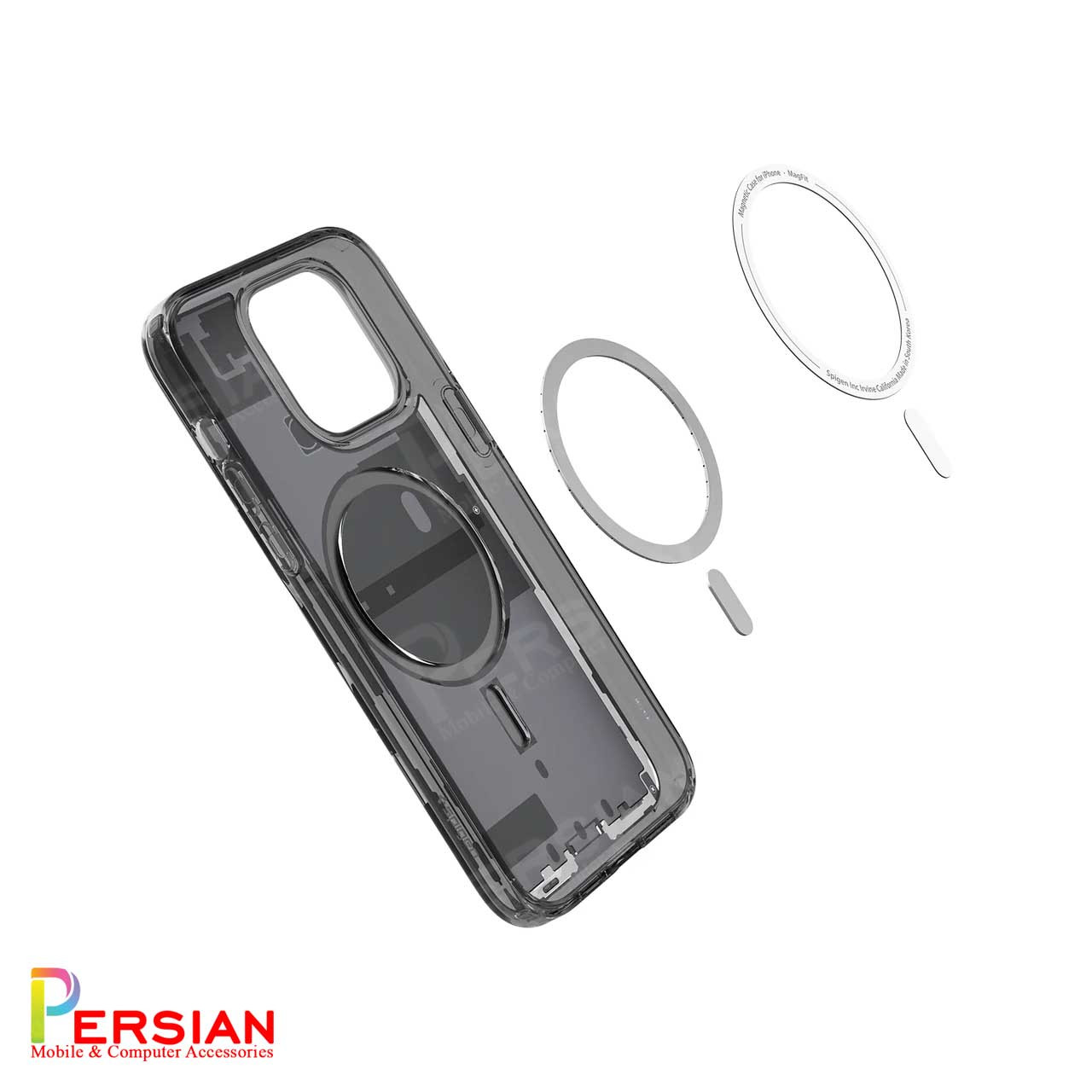 قاب آیفون 15 پرو مکس برند اسپیگن Spigen Ultra Hybrid Mag Zero One Case iPhone 15 Pro Max