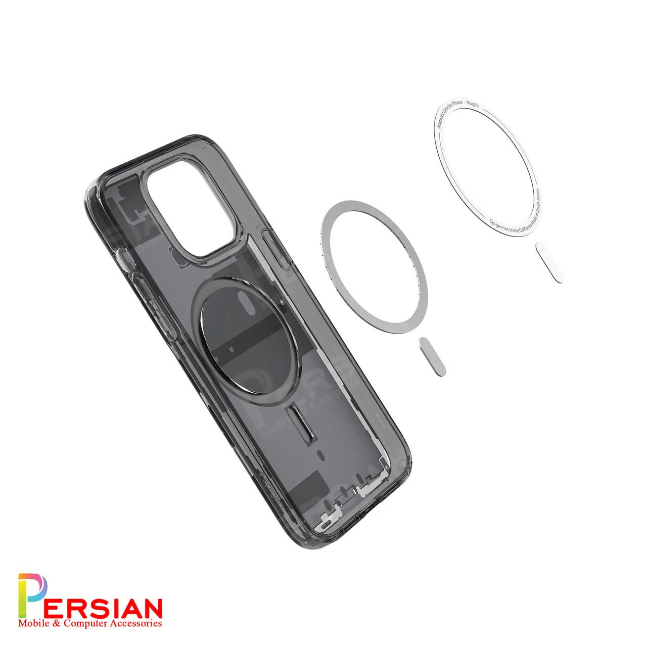 قاب آیفون 16 طرح تکنولوژی برند اسپیگن Spigen Ultra Hybrid Mag Zero One Case iPhone 16