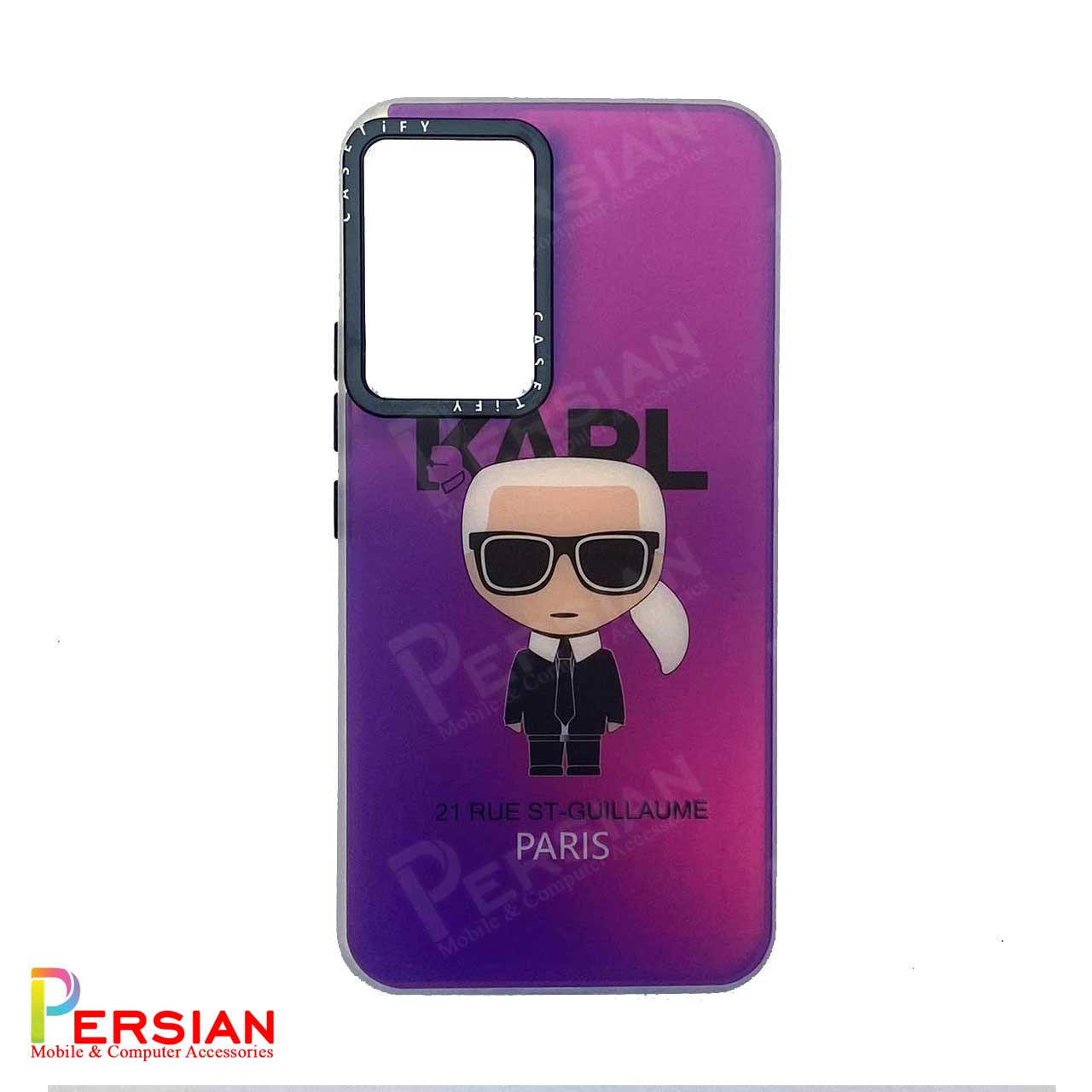 قاب گوشی سامسونگ Samsung A33 5G هولوگرامی برند CaseTify محافظ لنز و دکمه فلزی - طرح کارل مرد
