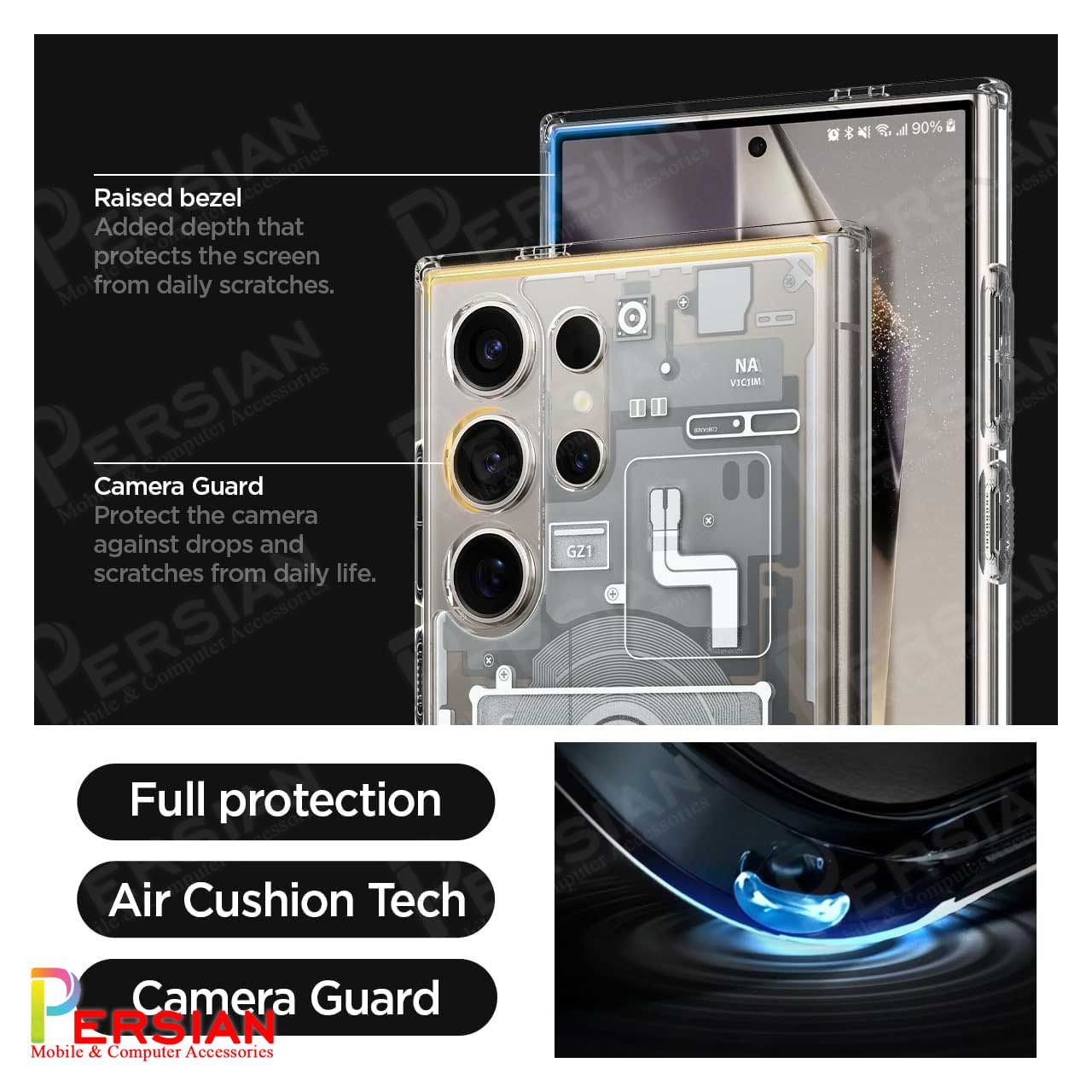 قاب سامسونگ اس 24 الترا مدل AZ1 برند اسپیگن Spigen Ultra Hybrid Mag AZ1 Case Samsung S24 Ultra