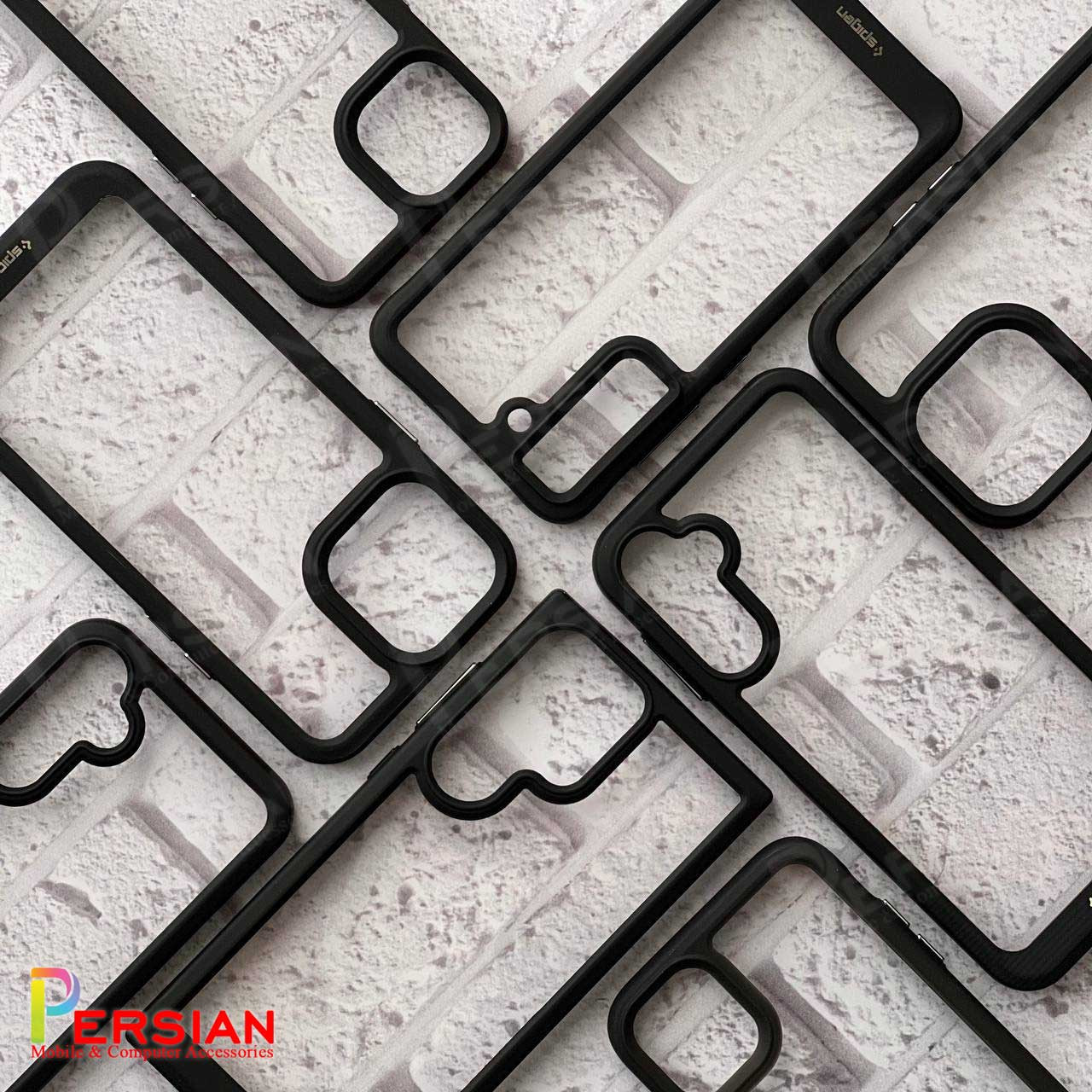 قاب آیفون 11 اسپیگن مدل دور مشکی شفاف لنز برجسته Spigen Black TPU Clear Case IPhone 11