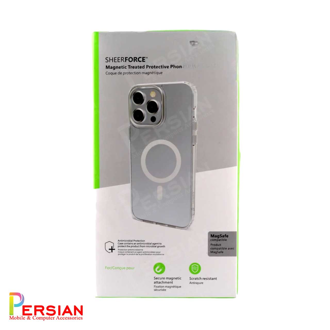 قاب شفاف گوشی آیفون 17 برند بلکین با مگ سیف و دکمه و رینگ متال Belkin For IPhone 17
