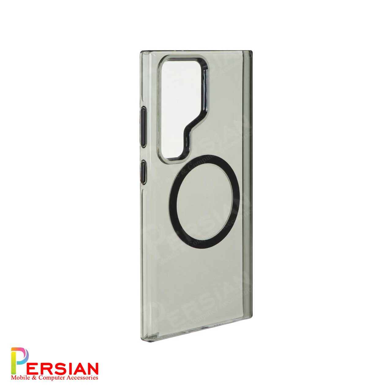 قاب گوشی سامسونگ S24 الترا تمام شفاف کریستالی با مگ سیف مدل آیرون مجیک Magic Mask Iron Magic Samsung S24 Ultra