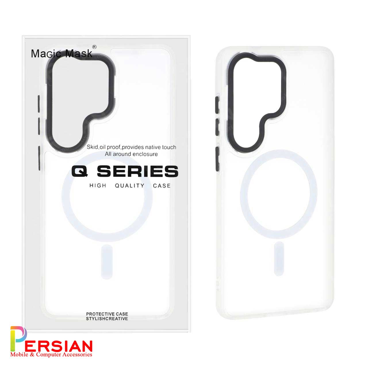 قاب گوشی سامسونگ S26 الترا پشت مات لنز برجسته مگ سیف مجیک ماسک Magic Mask MagSafe Matte Case Samsung S26 Ultra