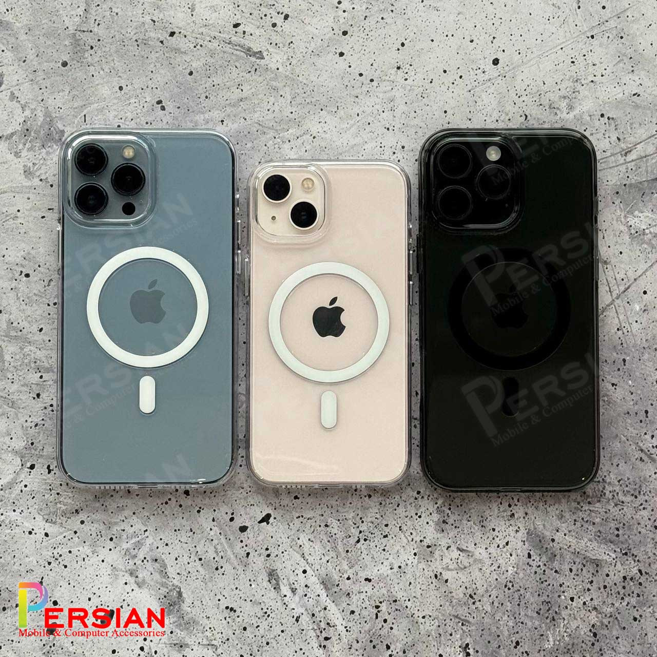 قاب گوشی آیفون 13 پرو تمام شفاف کریستالی با مگ سیف مدل آیرون مجیک Magic Mask Iron Magic iPhone 13 Pro