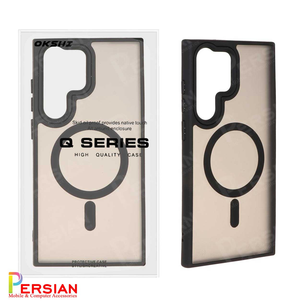 قاب گوشی سامسونگ S25 الترا پشت مات لنز برجسته مگ سیف مجیک ماسک Magic Mask MagSafe Matte Case Samsung S25 Ultra