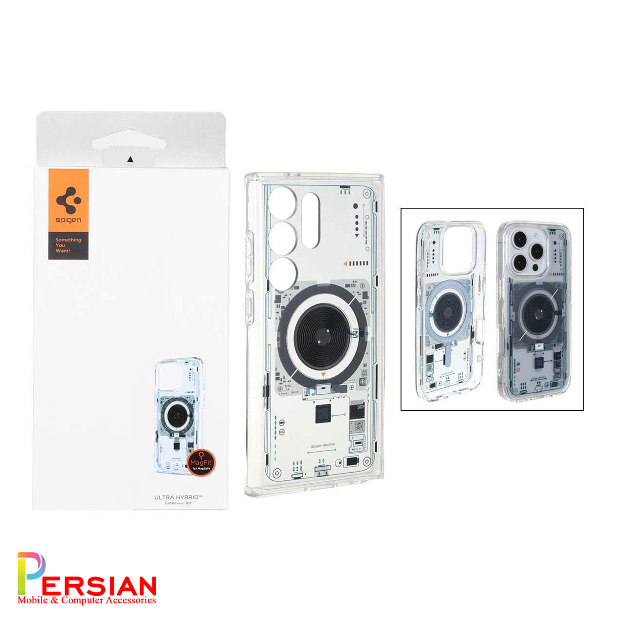 قاب گوشی سامسونگ S23 الترا طرح Neo One اسپیگن Spigen Ultra Hybrid Neo One (MagFit) Samsung S23 Ultra