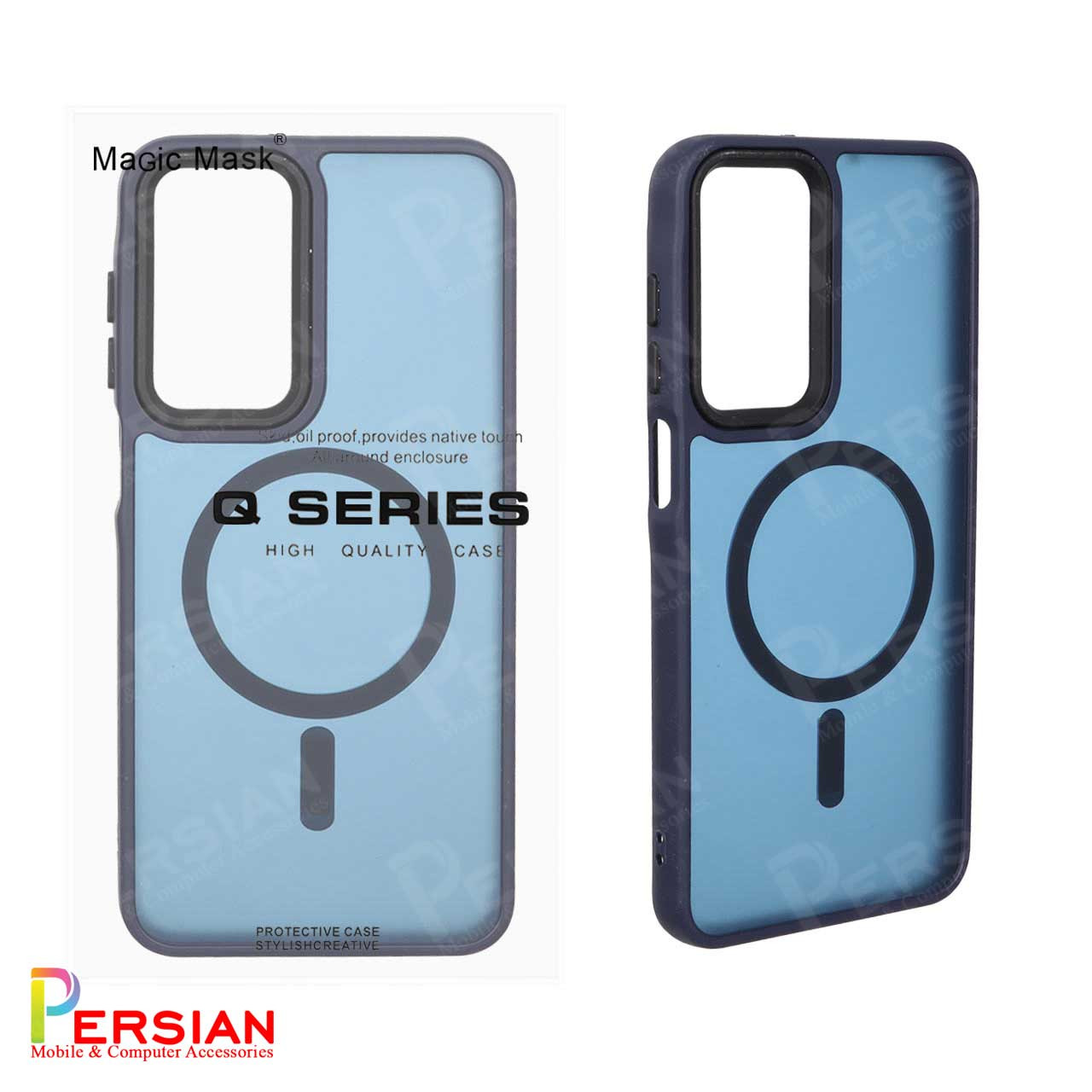 قاب گوشی سامسونگ A25 پشت مات لنز برجسته مگ سیف مجیک ماسک Magic Mask MagSafe Matte Case Samsung A25