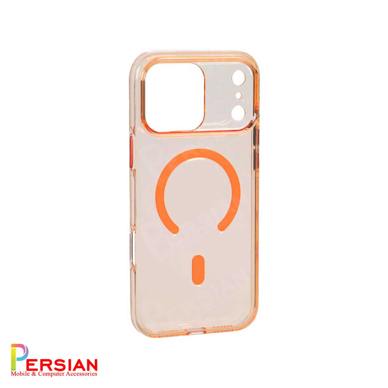 قاب گوشی آیفون 17 پرو تمام شفاف کریستالی با مگ سیف مدل آیرون مجیک Magic Mask Iron Magic iPhone 17 Pro