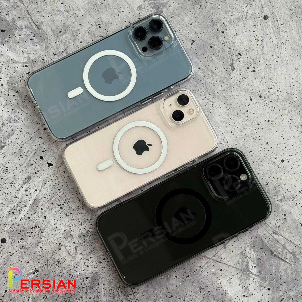 قاب گوشی سامسونگ S25 الترا تمام شفاف کریستالی با مگ سیف مدل آیرون مجیک Magic Mask Iron Magic Samsung S25 Ultra
