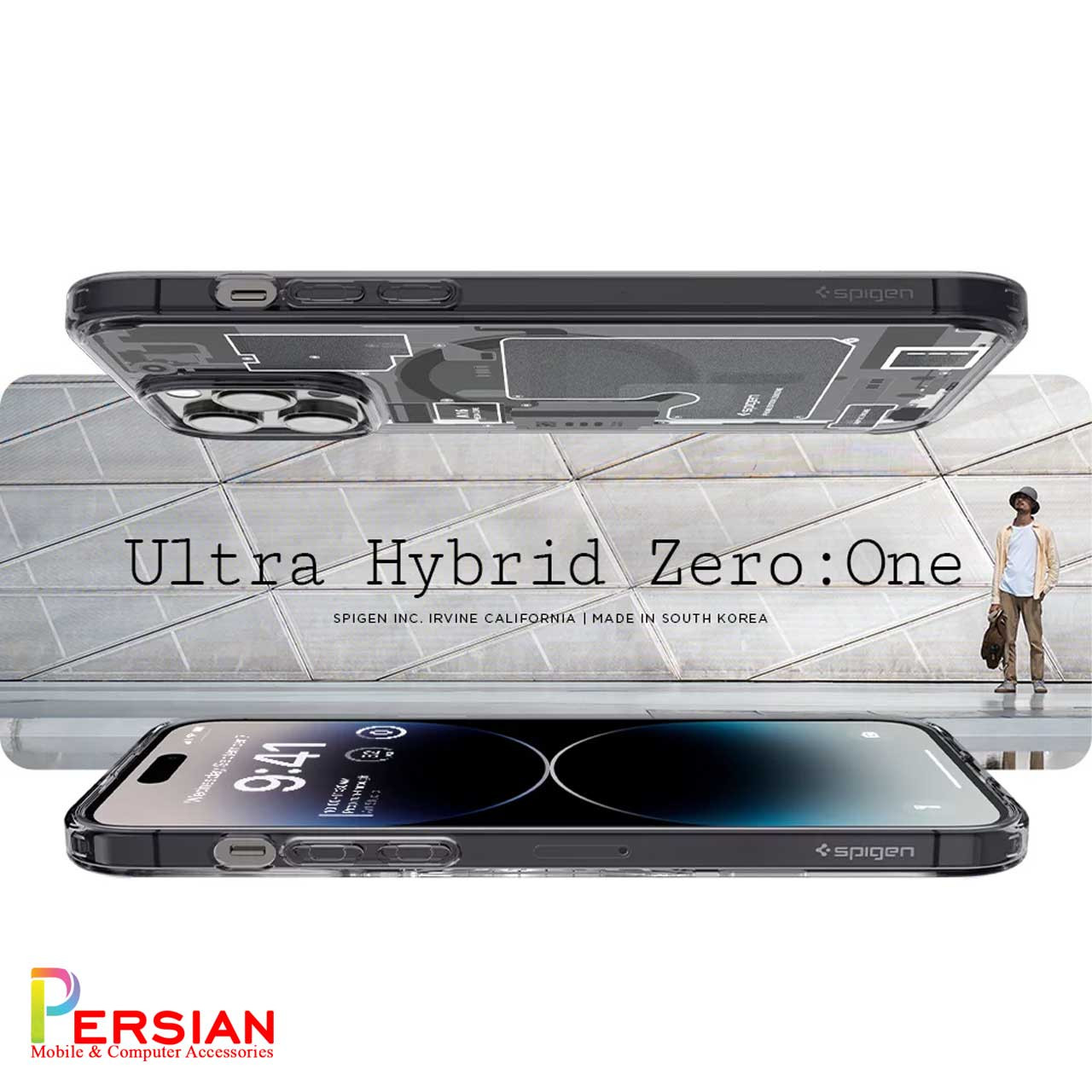 قاب آیفون 15 پرو مکس برند اسپیگن Spigen Ultra Hybrid Mag Zero One Case iPhone 15 Pro Max