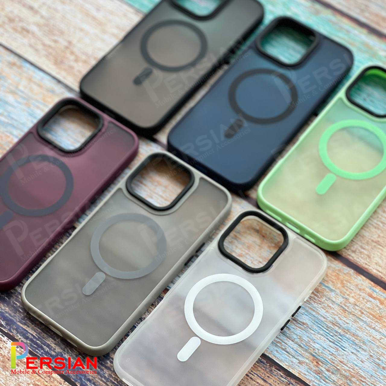 قاب گوشی آیفون 16 پرو پشت مات لنز برجسته مگ سیف مجیک ماسک Magic Mask MagSafe Matte Case iPhone 16 Pro