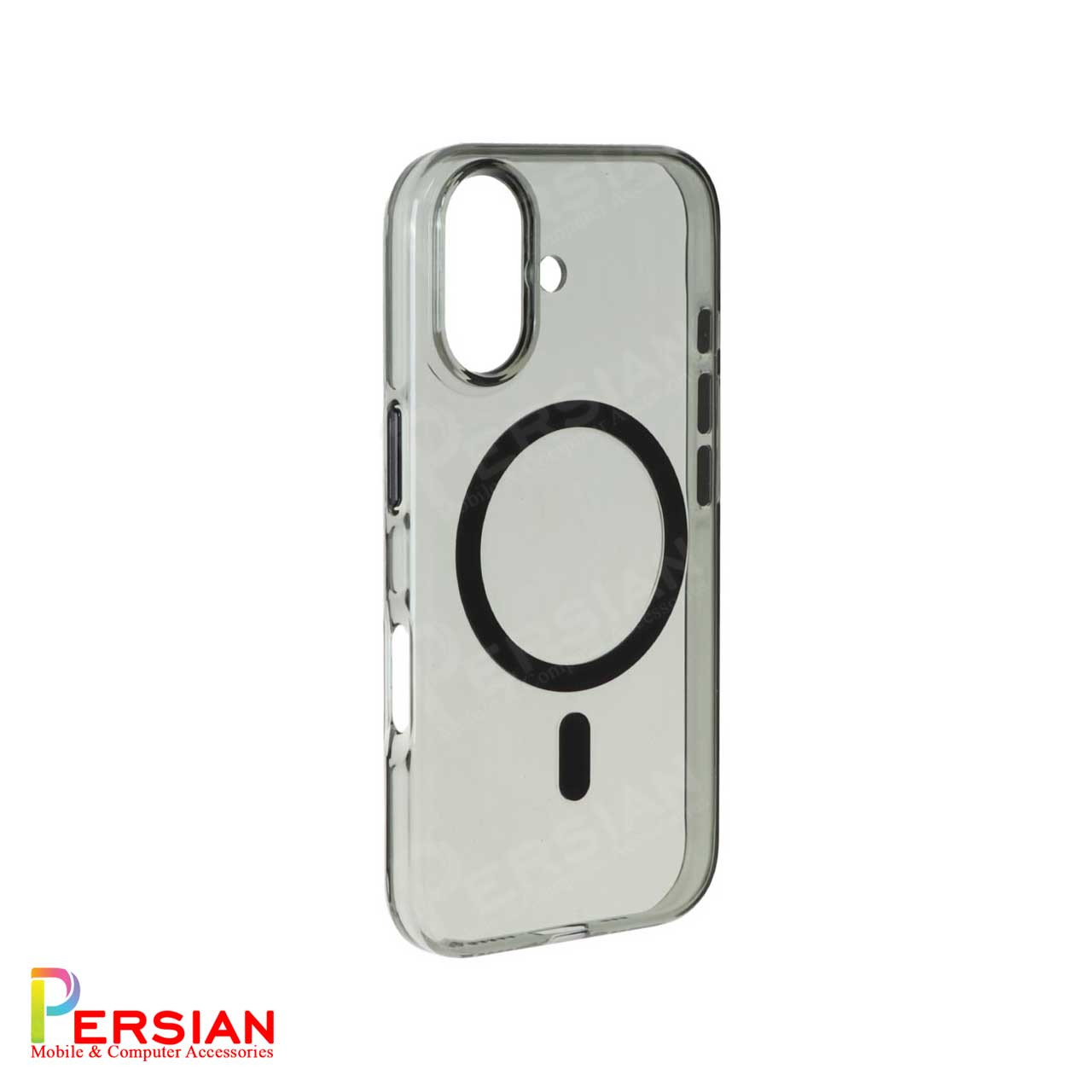 قاب گوشی آیفون 16 تمام شفاف کریستالی با مگ سیف مدل آیرون مجیک Magic Mask Iron Magic iPhone 16