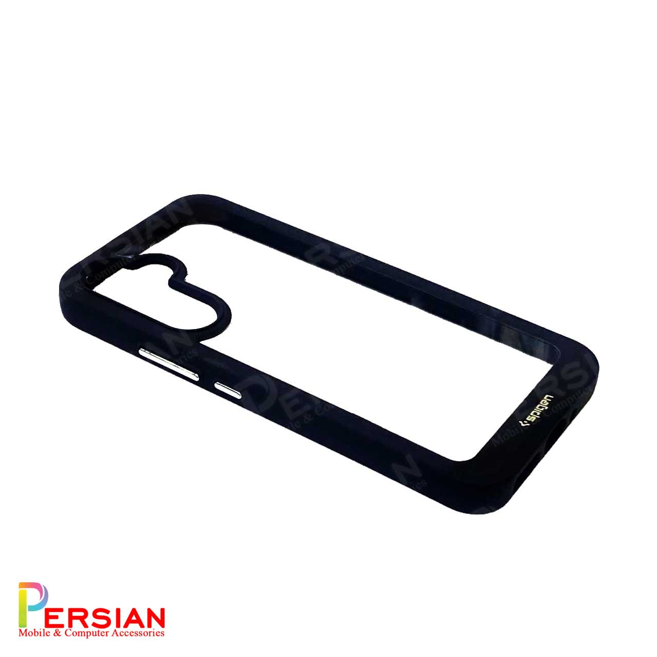 قاب سامسونک A24 اسپیگن مدل دور مشکی شفاف لنز برحجسته Spigen Black TPU Clear Case Samsung A24