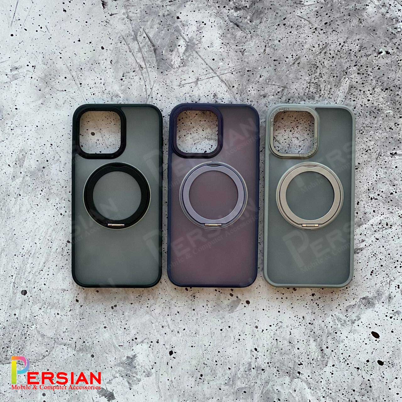 قاب سامسونگ S24 FE مات مگ سیف دار و استندشو برند مجیک ماسک MagicMask Samsung S24 FE