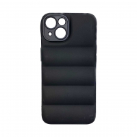 قاب گوشی ایفون 13  برند یونیک  کیس پافر دار بالشتی محافظ لنزدار iPhone 13 - مشکی