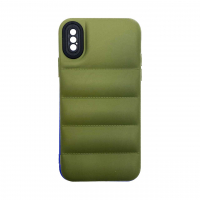 قاب گوشی ایفون ایکس برند یونیک کیس پافر دار بالشتی محافظ لنزدار iPhone X