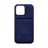 قاب چرمی آیفون 15 پرومکس جاکارتی و استند شو برند مجیک ماسک MagicMask Leather Case With iPhone 15 Pro Max